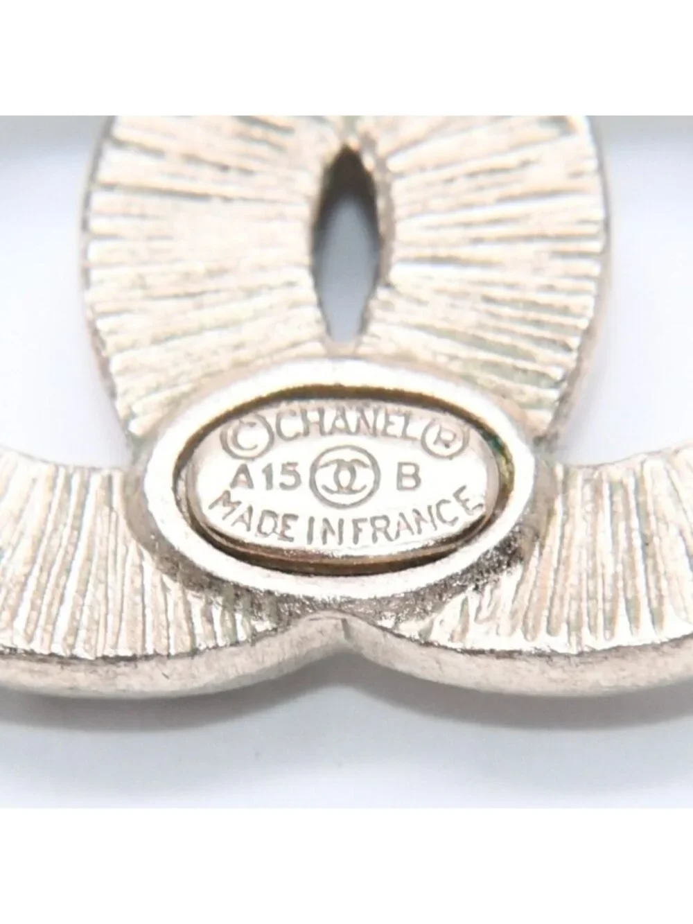 Chanel CC Logo Single Earrings Metal Silver Gold Bicolor